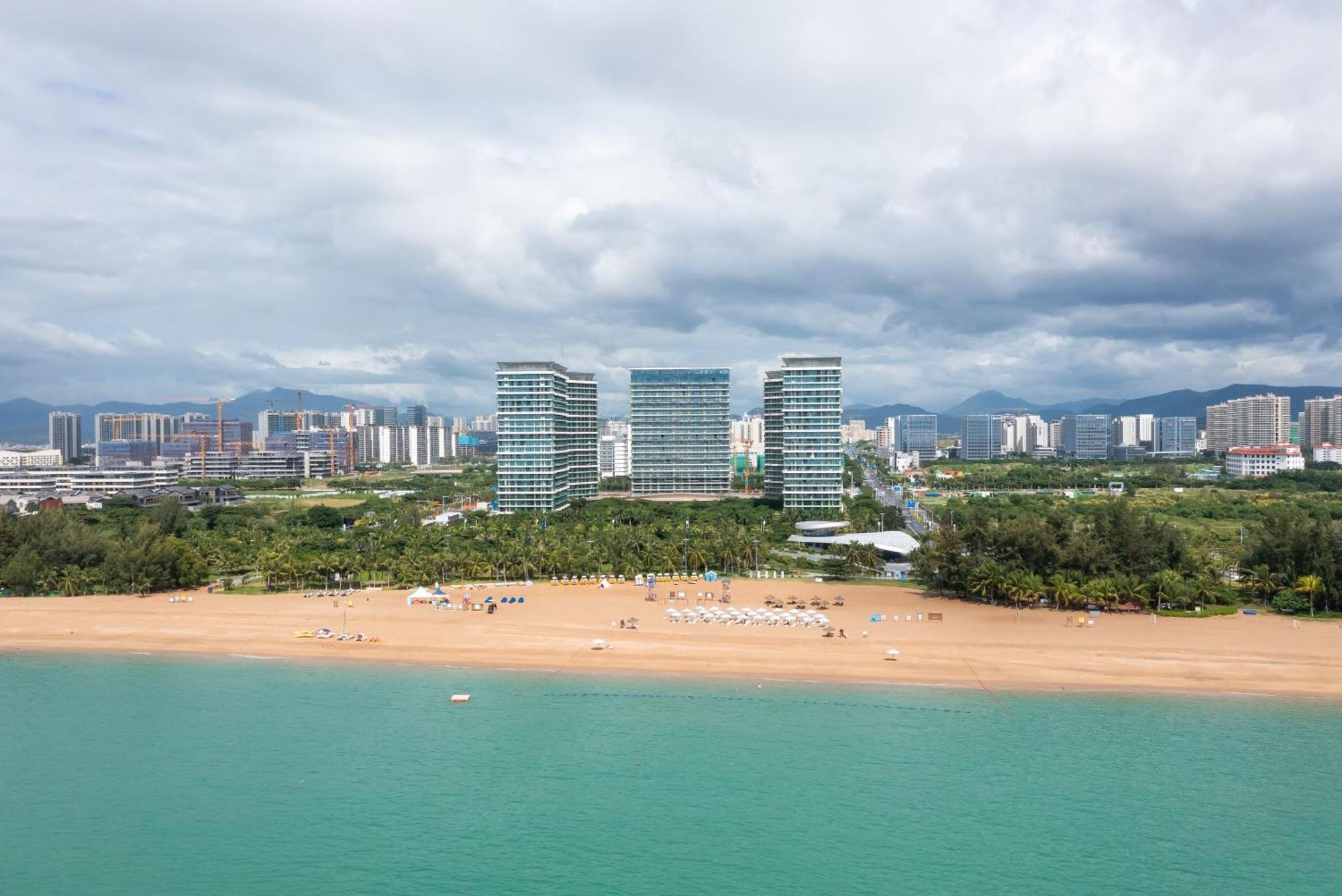 Puhai Sea View Apt By Hailan Tour At Sanya Yazhou Bay#Only 100 Meters To Beach And Sea Swimming Area المظهر الخارجي الصورة